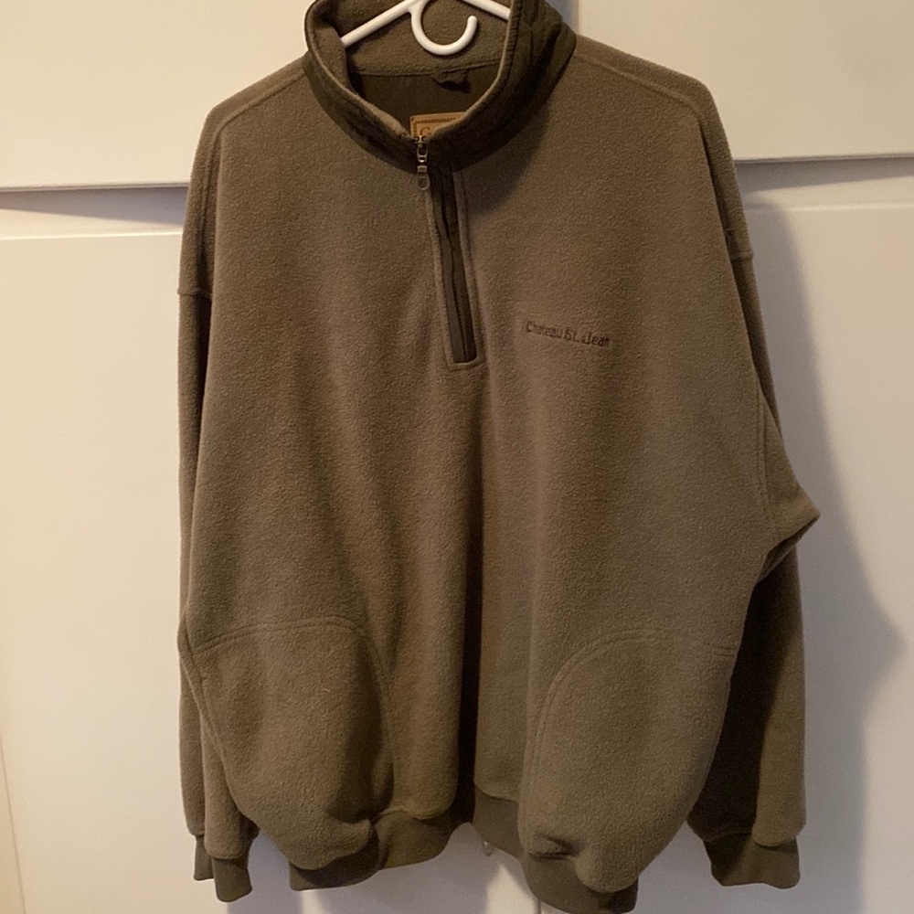 Mens size lg. fleece 3/4 zip pullover in great condition